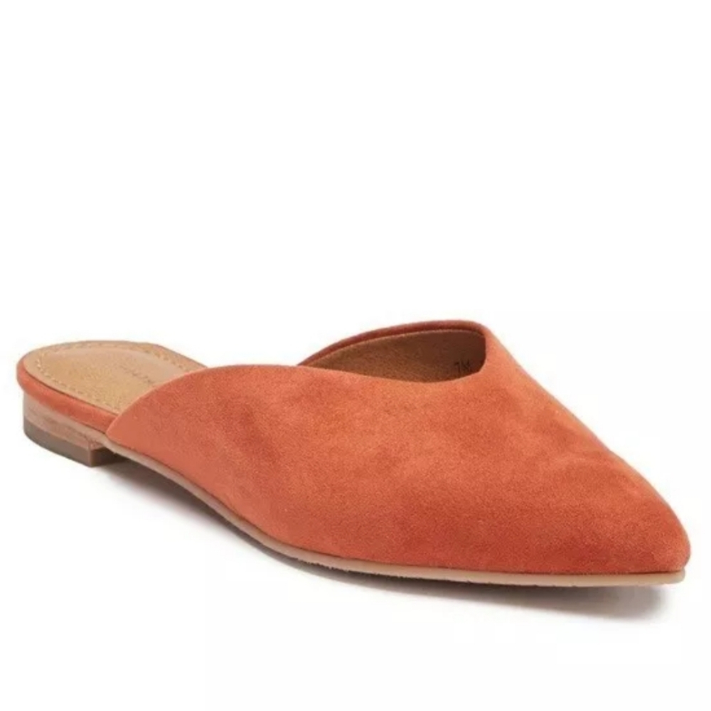 14th & Union Women's Rust Pointed Toe Mule Faux S… - image 1